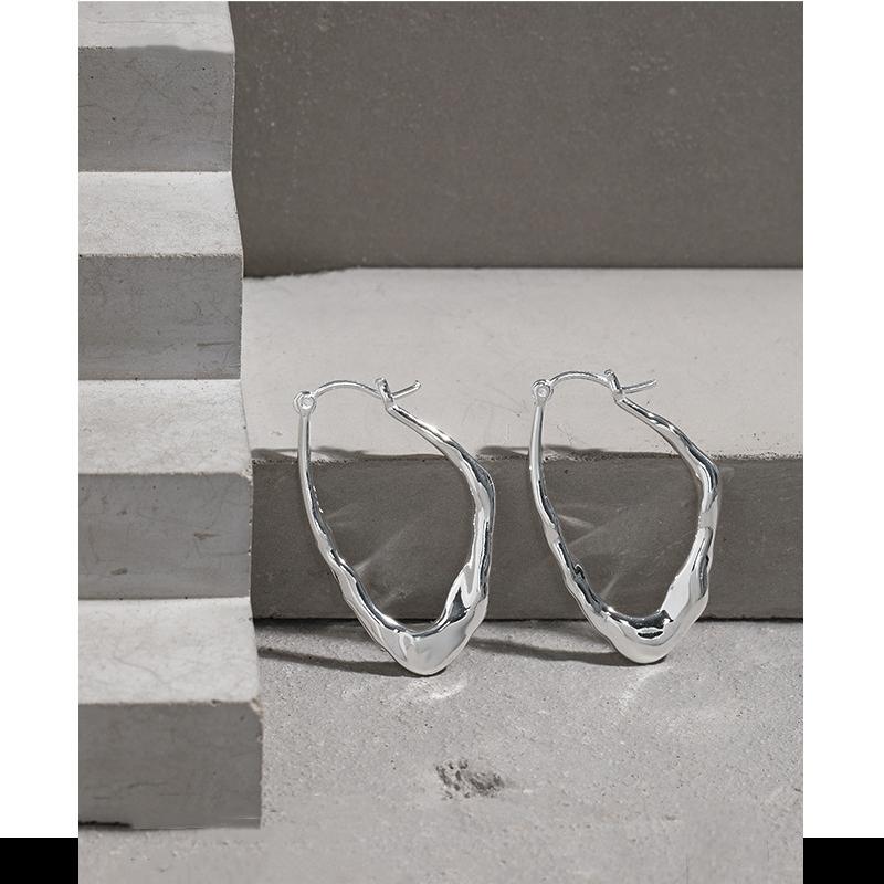 Fashion Jewelry 925 Silver Earrings for Women Minimalist Gold Plated 925 Sterling Silver Hoop Huggirs Earrings