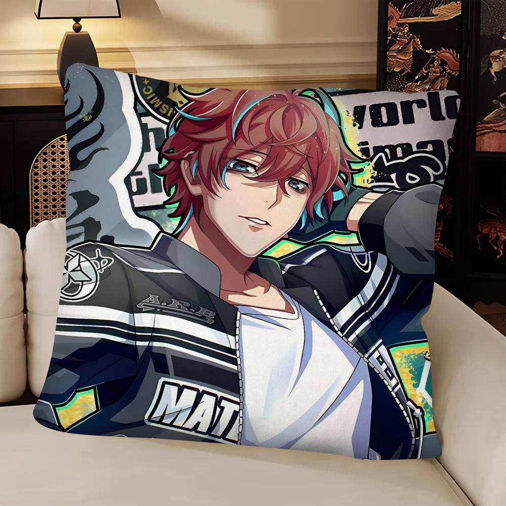 Hypnosis Mic Division Rap Battle Pillow Case Fashion Square Pillowcase Bedroom Sofa Room Ins Decoration Leisure