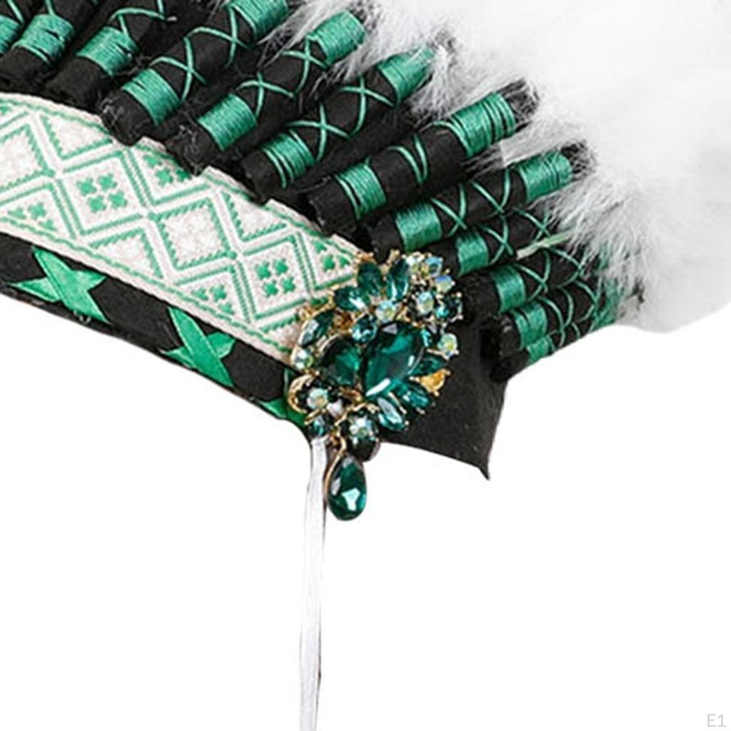 Головной убор из перьев Индийские аксессуары для волос для косплея, карнавала, сценического выступления