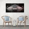 Three Piece Picture Canvas Print Louvre Paris France