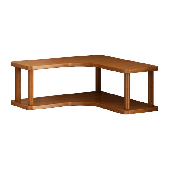 Wooden Desktop Storage Rack Multi-Functional Tea Table Organizer Corner Design 2/3 Layer Desk Storage Stand