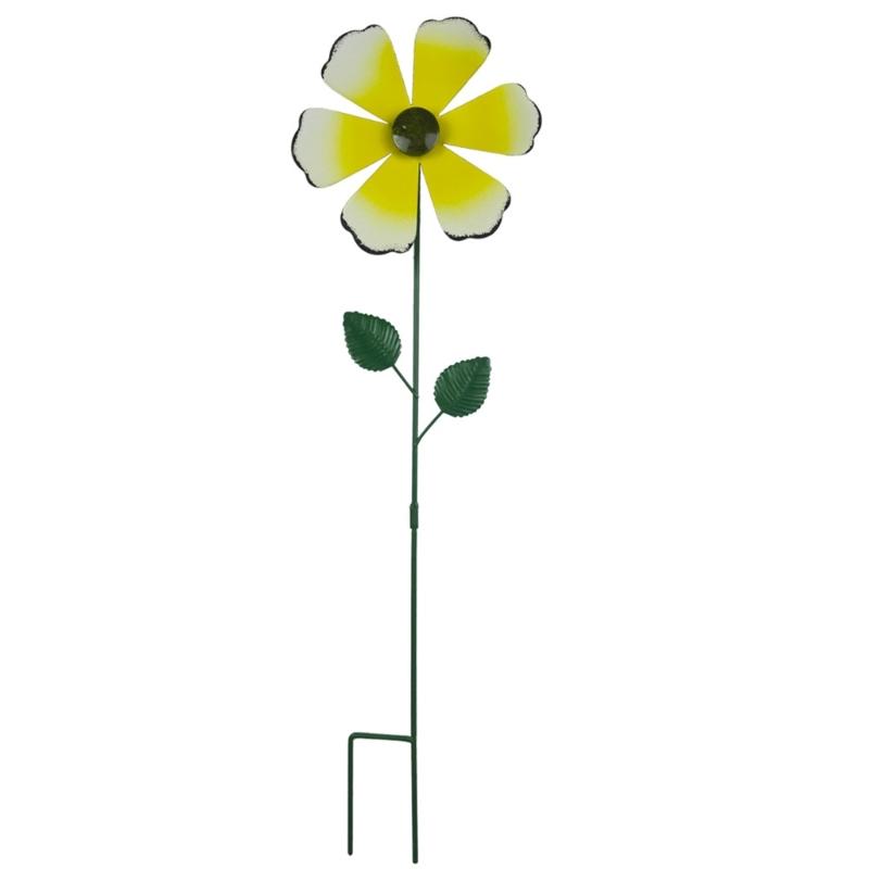 Устойчивая к погодным условиям металлическая скульптура-спиннер в виде ветряной мельницы для патио или газона, двора, сада, открытых пространств, вращающееся художественное украшение