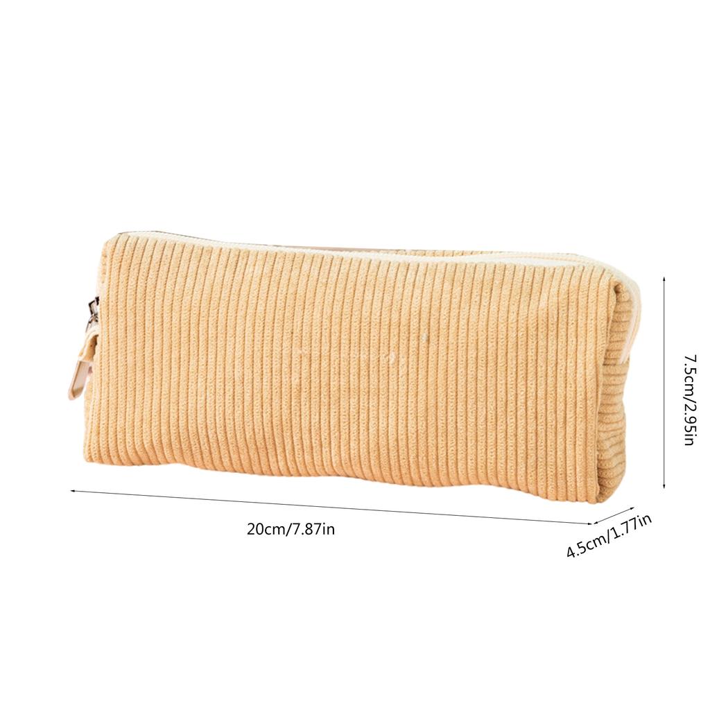 Большая вместительная сумка для карандашей Вельветовые пеналы Пенал на молнии Канцелярская сумка Косметичка