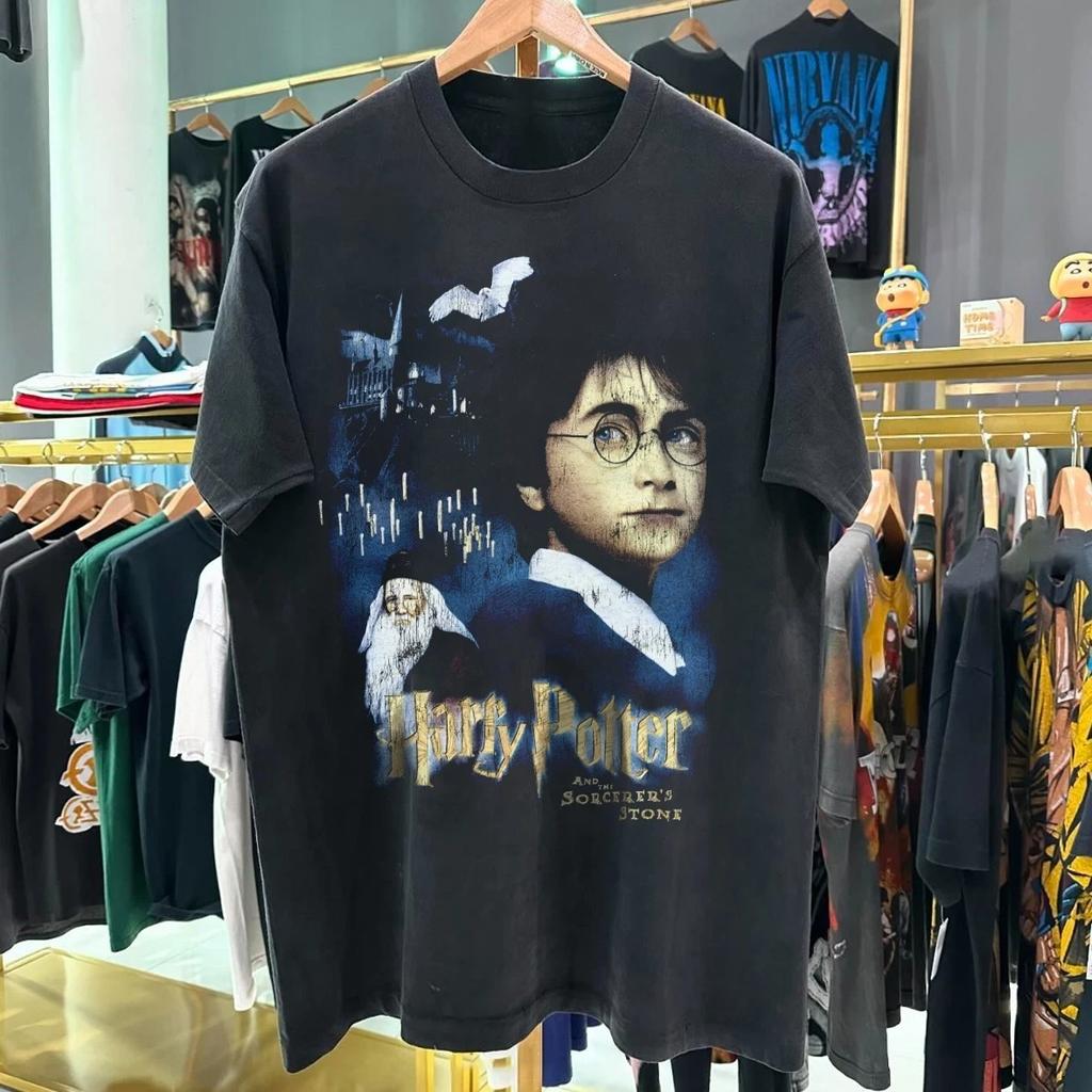 Harry Potter Sourcerers Stone Aged T-Shirt Black S