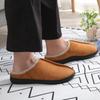 Fashion Litfun Witer Plush Men Slippers Fleece Lined Anti-slip Fur Suede Men Mules Indoor Casual Fuzzy House Shoes Male Fluffy Slippers