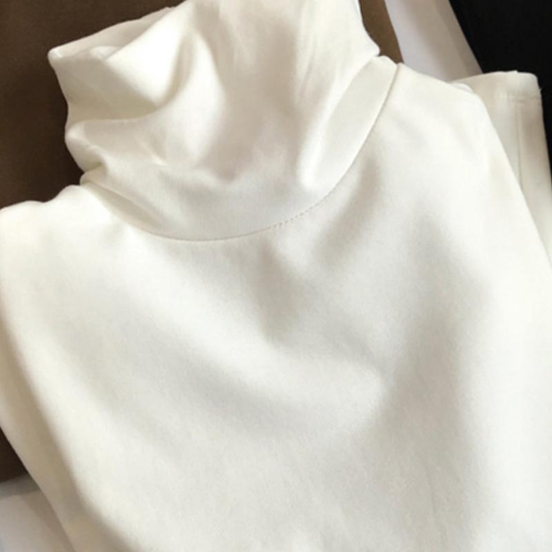 Trunk Neck Double-sided German Velvet Base Shirt for Women In Autumn and Winter Fashionable Slim Fit and Slim Student Long-sleeved T-shirt for Women