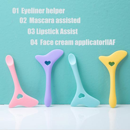 Eyeliner Aid Stencil Multi Angle Quick Effect Ergonomic Handle Makeup Tool Silicone Eyeliner Stencils Tool for Novice