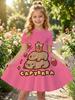 Dress for Girls Fashion Capybara Children Clothes Summer Girls Clothes Comfortable Princess Dresses Trendy Cartoon Girl Dresses