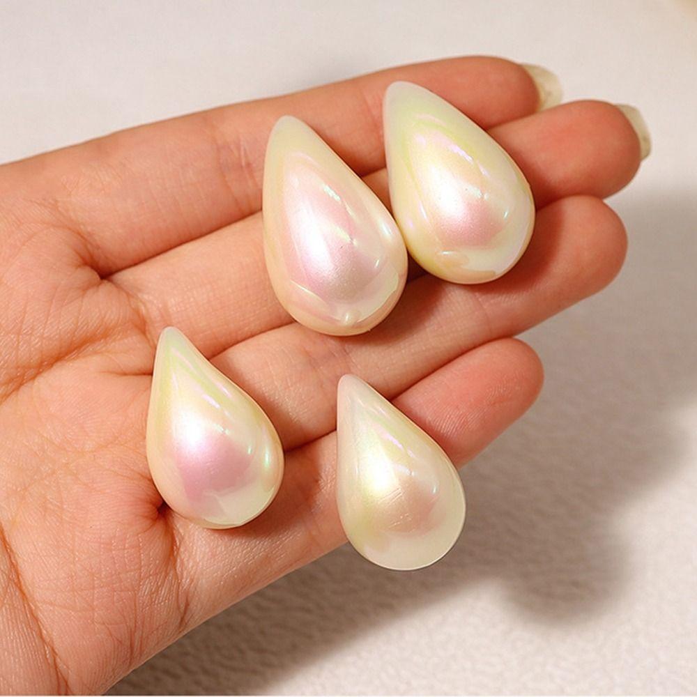 Zinc Zinc Alloy Chubby Stud Earrings Geometric Pearls Earring Sweet Water Drop Ear Stud Women