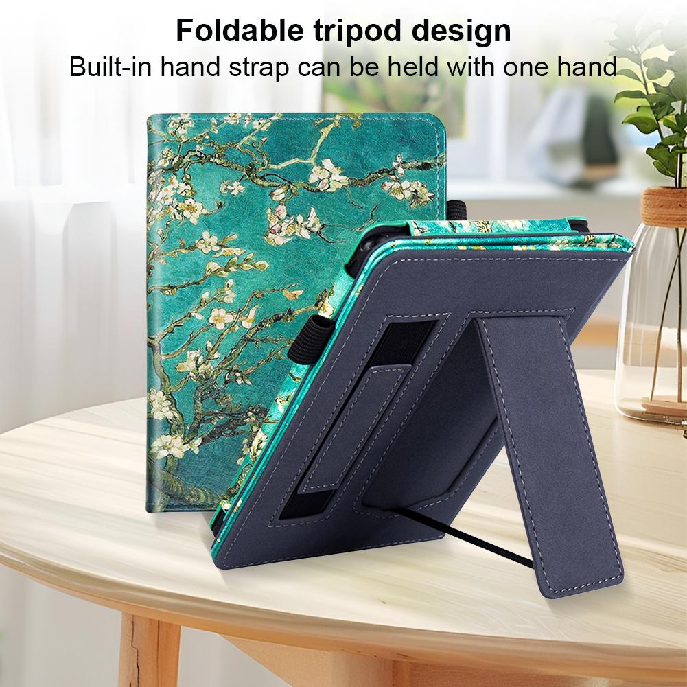 Кожаный чехол Smart Cover с функцией Автопробуждение/Сон для Kindle Paperwhite 12-го поколения 2025 7 дюймов для Kindle Colorsoft Signature Edition 7 дюймов