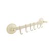 Wall Bathroom Hanger 6 Hooks Rack Hanging Organizer Suction Cup Nail Free Towel Plastic Traceless Multi-purpose