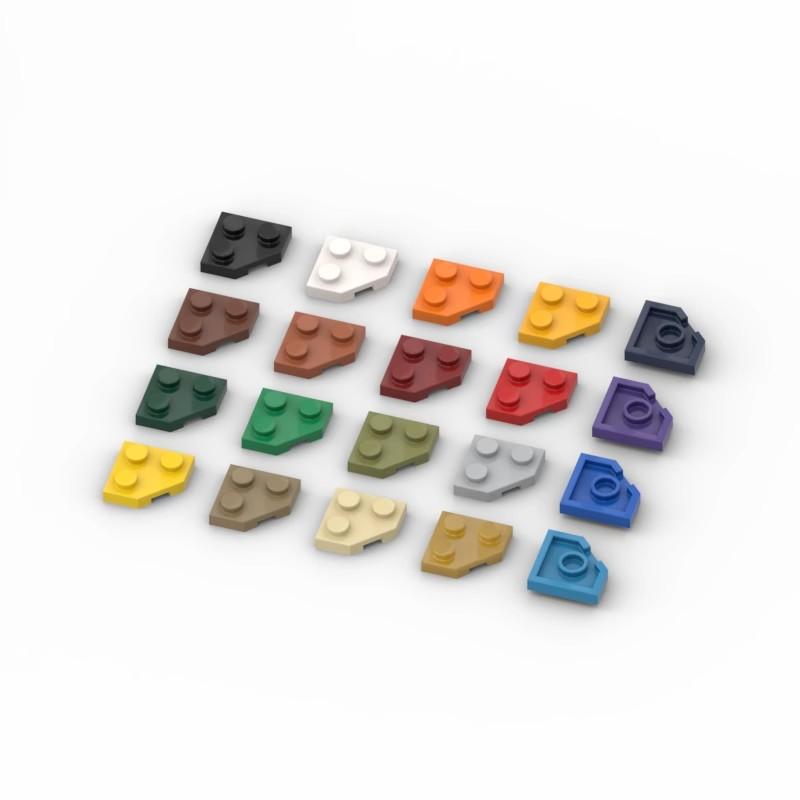 20 шт. Детали MOC 26601 Клин-пластина 2x2 со срезанным углом кирпичики совместимые DIY Сборка Строительные блоки частица Детский Пазл игрушка