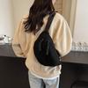 Simple solid color shoulder bag women's 2025 autumn new small fresh chest bag schoolgirl sports crossbody bag women's bag