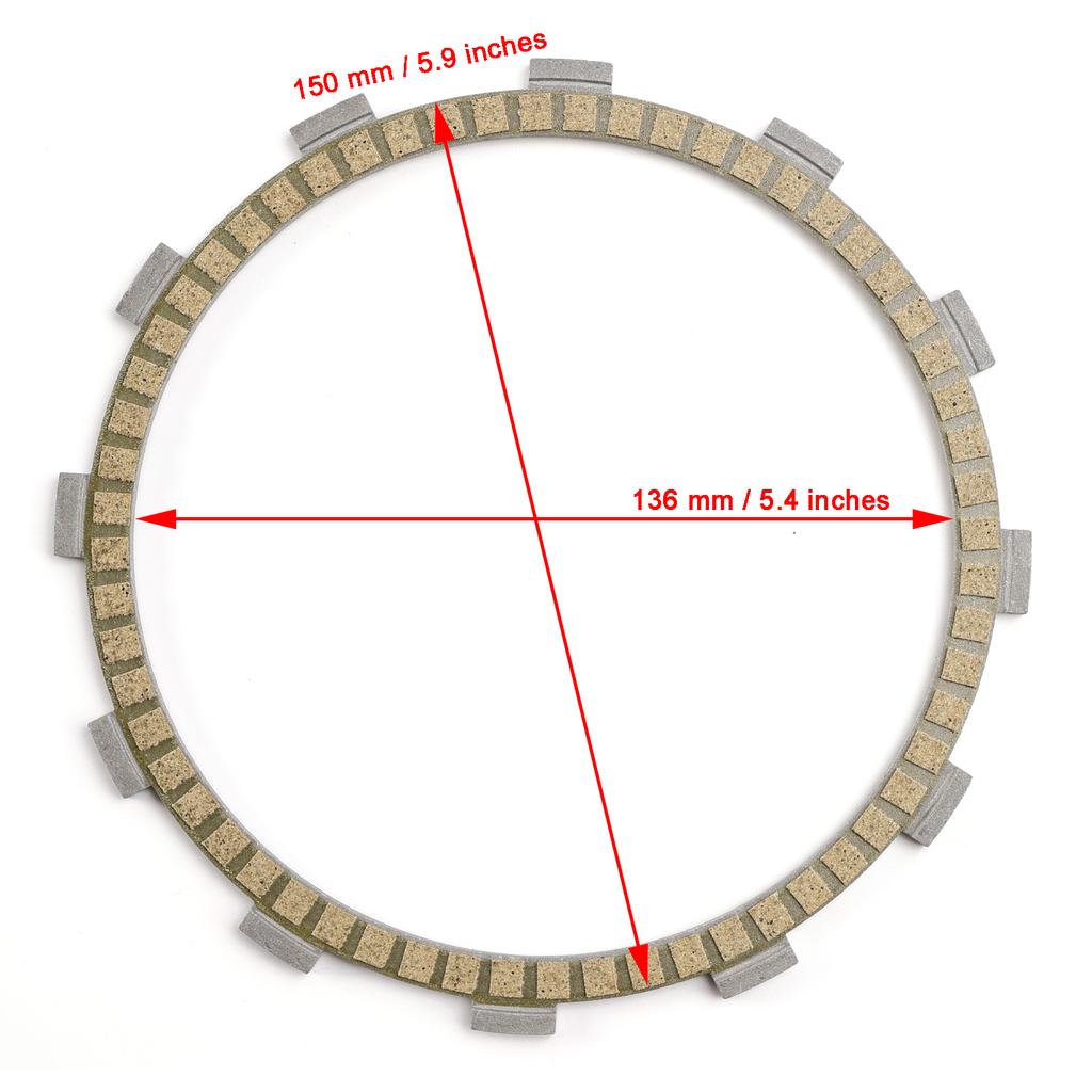 Clutch Friction Plate Kit for Kawasaki ZX1400 ZZR1400 06-23 Ninja ZX-14 2006-2011