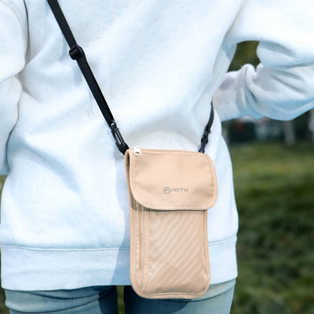 Нейлоновый дорожный шейный чехол Дорожные аксессуары Кошелек для паспорта Чехол для документов Регистрация на рейс в самолете