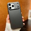 Матовая титаново-серая чехол-накладка с гофрированным рисунком для iPhone 17 16 15 14 13 12 Pro Max Air Plus, полностью противоударная, жесткая задняя крышка