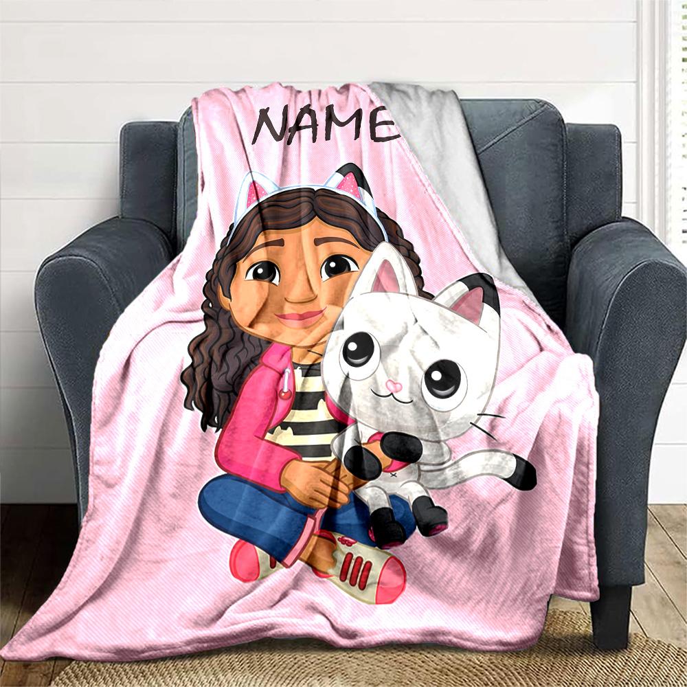 Customizable Gaby's Bubble House3 Throw Blanket – Personalized Name, All-Season Cozy Snug Blanket, Machine Washable, Personalized Blanket