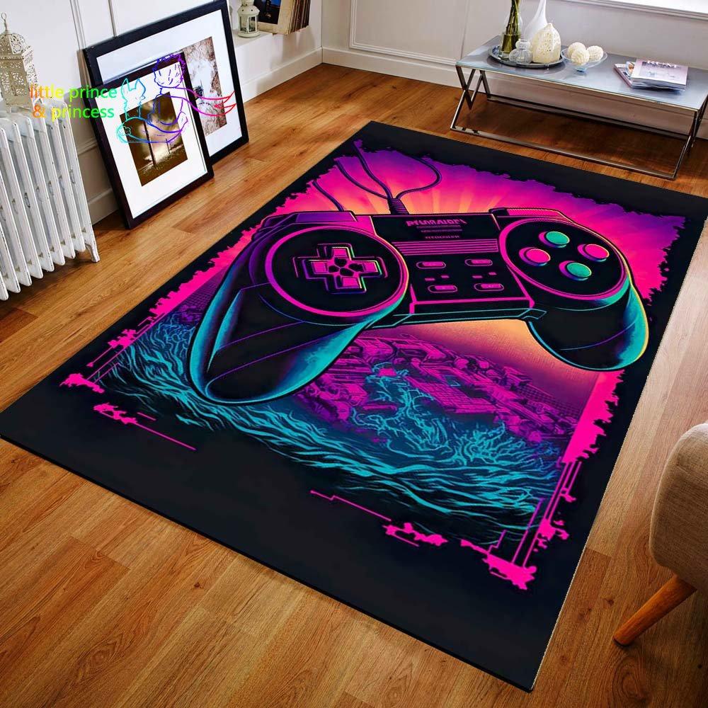 Геймерский контроллер, игровой ковер с 3D принтом для гостиной, коврики для кемпинга, противоскользящий коврик, коврик для йоги, подарок для мальчика