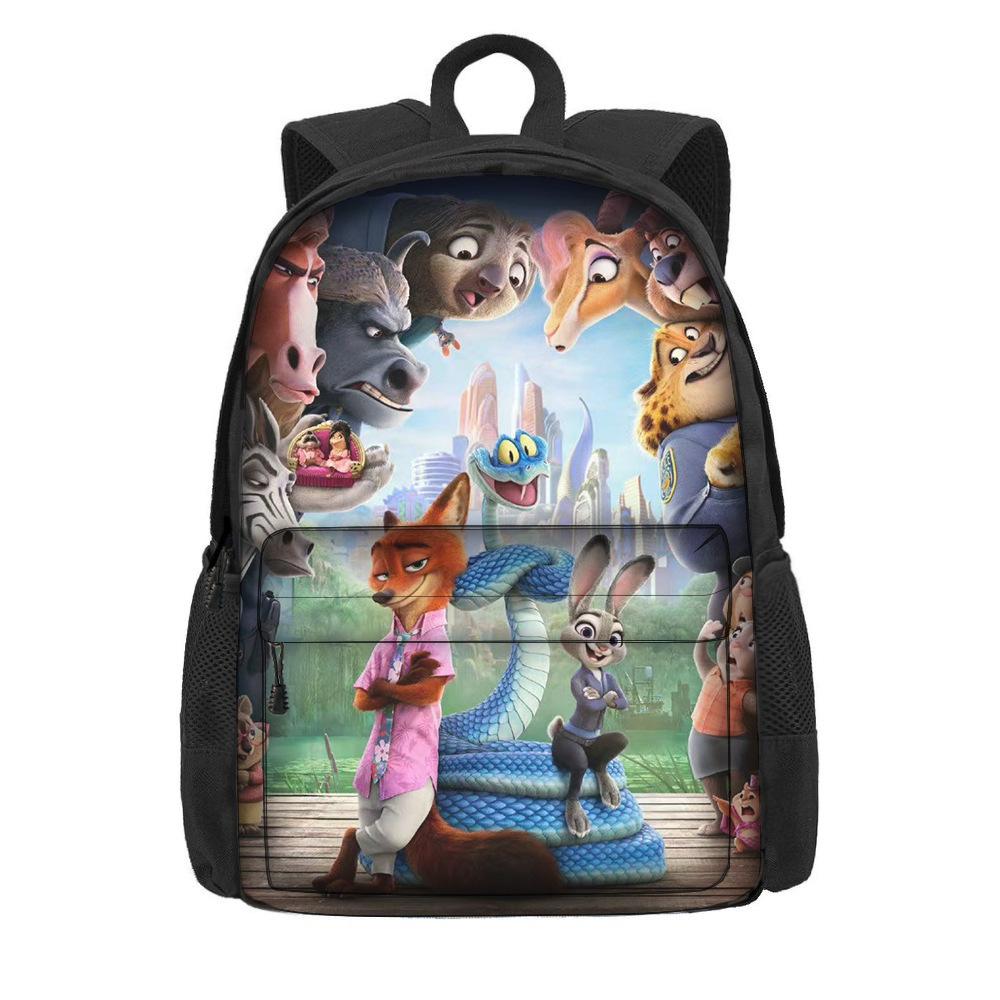Мультяшный рюкзак на тему «Зверополис 2» для учеников начальной школы, большая вместимость, легкий рюкзак на два плеча