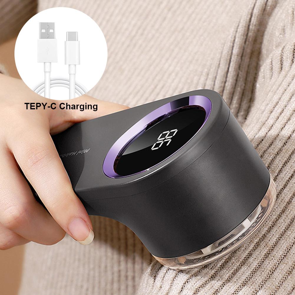 Электрическое средство для удаления ворса, бритва для ткани, цифровой дисплей, электрическое средство для удаления пуха, перезаряжаемая от USB, эргономичная одежда, свитер