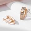 Квадратные серьги Kinel цвета розового золота для женщин, модные ювелирные изделия с цирконом, повседневная одежда