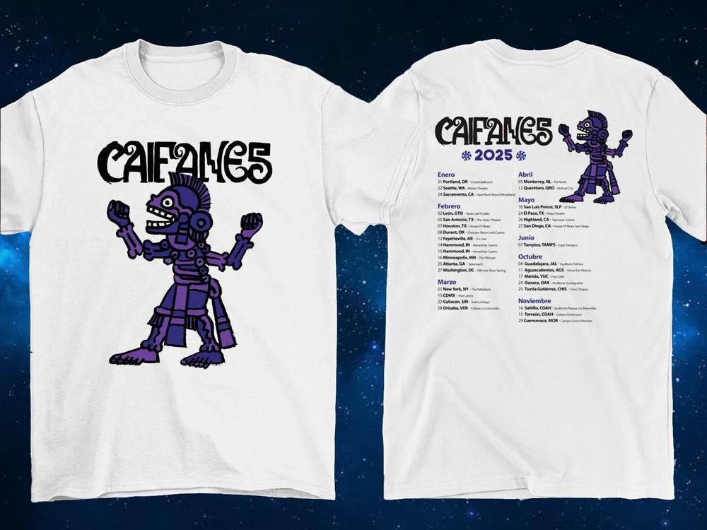 2 Sides Caifanes Band 2025 Tour Classic White Unisex Size S-4XL Unisex T-Shirt