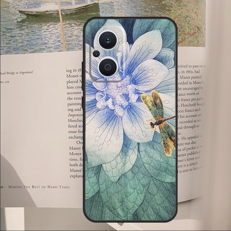 Dragonfly Pattern Cover For OPPO Reno 14F 11F 12F 13F 10 11 12 13 14 Pro 7 8 Lite OPPO Find X6 X8 X9 Pro Case