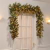 2.7m Christmas Rattan Garland With 50 Led Lights Artificial Christmas Garland Decorations For Xmas Tree Fireplaces Stairs Door