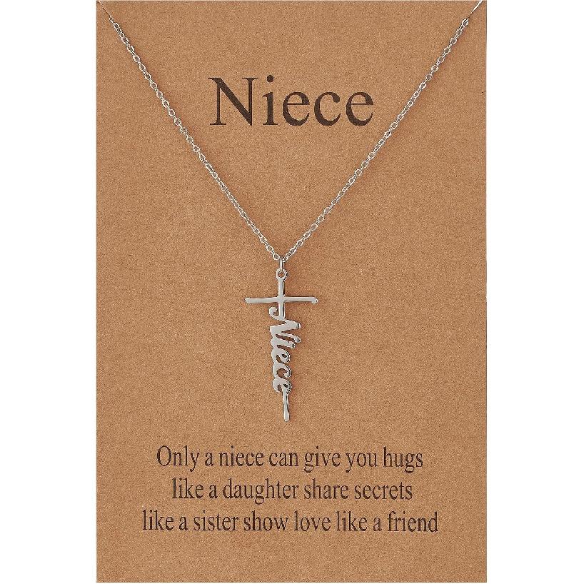 Lcherry Faith Cross Pendant Necklace for Women Religious Christian Jewelry Birthday Christmas Gifts for Women
