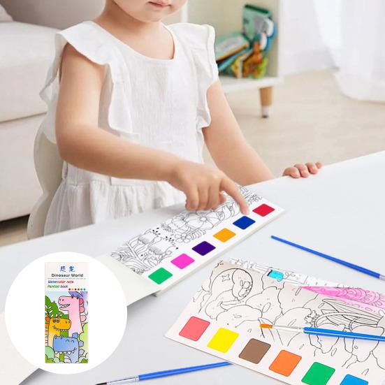 Акварельная книга для рисования Детская акварельная книга с 21 уникальным узором 6 ярких