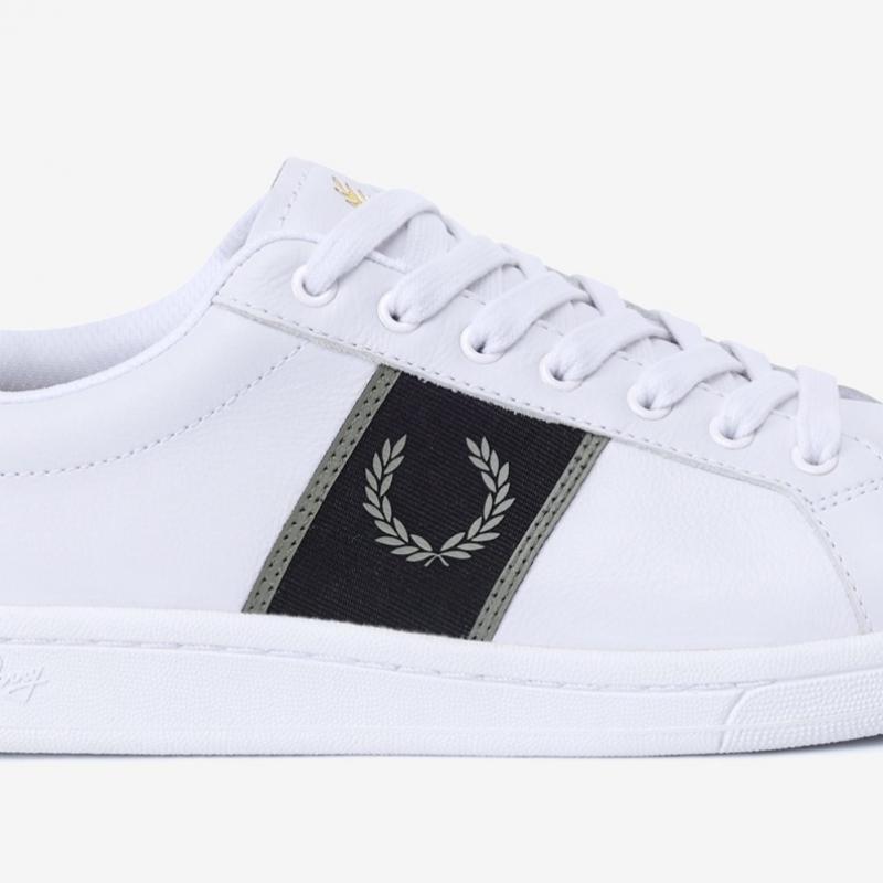 Fred Perry Мужские кроссовки S B721 Кожаные Фирменная тесьма