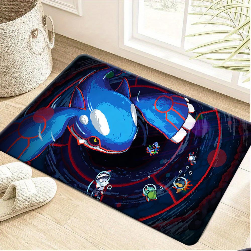 Pokemon Snorlax and Jigglypuff Sleeping Print Non-slip Doormat, Soft Absorbent Floor Rug for Home Decor