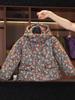 Зима 2025 Девочки Цветочный Хлопковый Пальто - Стильная, Утепленная, Теплая Куртка с Капюшоном