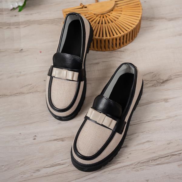 Модная обувь Женские балетки Оксфорды Мягкая обувь слипоны Платье Летняя Кожа Новая Удобная Обувь Слипоны Бабушка Ткань Резина Весна ПУ Каблуки-копытца Р