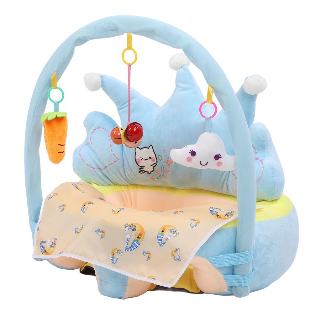 Baby Support Seat Soft Crown Shaped Keep Sitting Posture Comfortable Learning To Sit Chair Plush