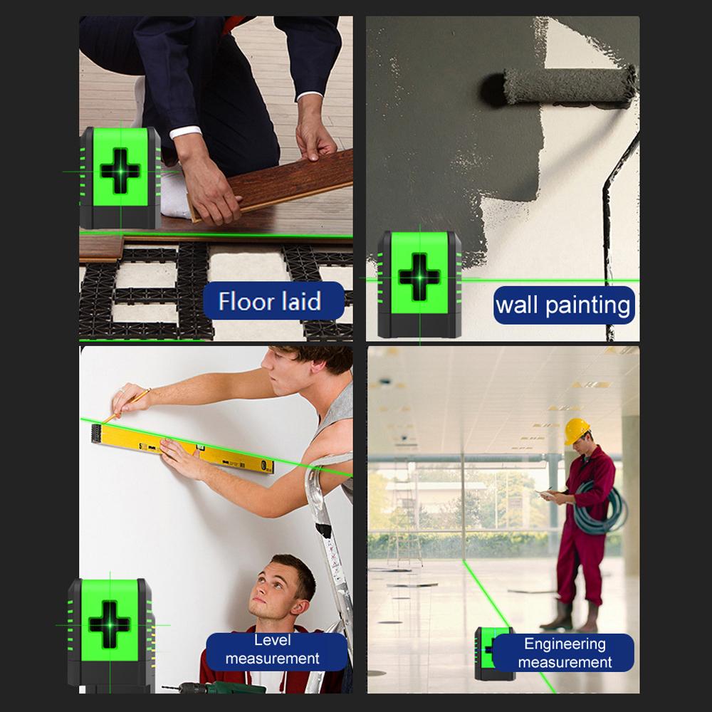 Маленький портативный 2-линейный лазерный нивелирный лазер 3 градуса Самовыравнивающаяся диагональная линия Многофункциональный