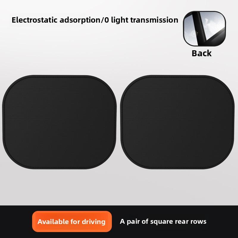 Electrostatic Sun Visor for Car Side Window 4-Layer Sun Shade Curtains Anti-Glare UV-Blocker Auto Sun Protection Cover