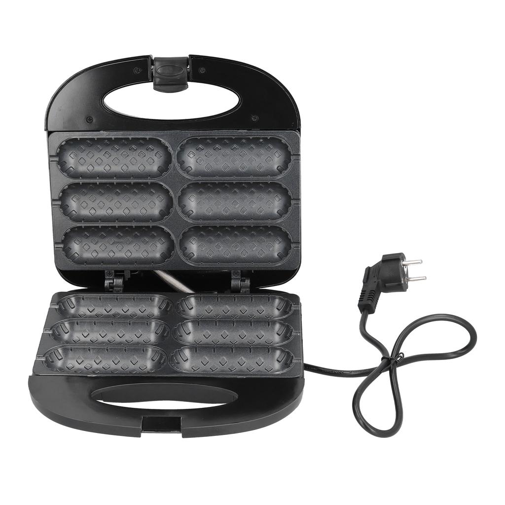 6-секционный двусторонний подогреватель хот-догов 750 Вт бытовая машина для завтрака для дома