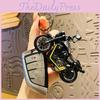 Adorable Cartoon Alloy Motorcycle Keychain Stylish Matte Finish For Bags And Keys