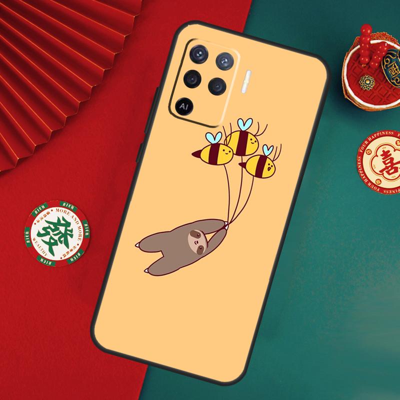Милый Чехол-Животное Ленивец Для Oppo A15 A17 A57 A6 A5 Pro A54 A74 A94 A16 A76 A96 A40 A60 A80 A18 A38 A58 A78 A98