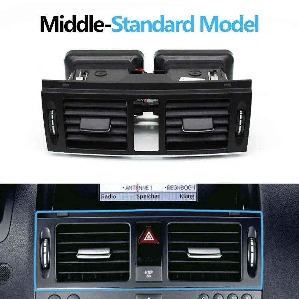 LHD RHD W204 Console Air Conditioner AC Vent Grille Assembly For Mercedes Benz C Class C180 C200 220 230 260 C300 350 2007-2011
