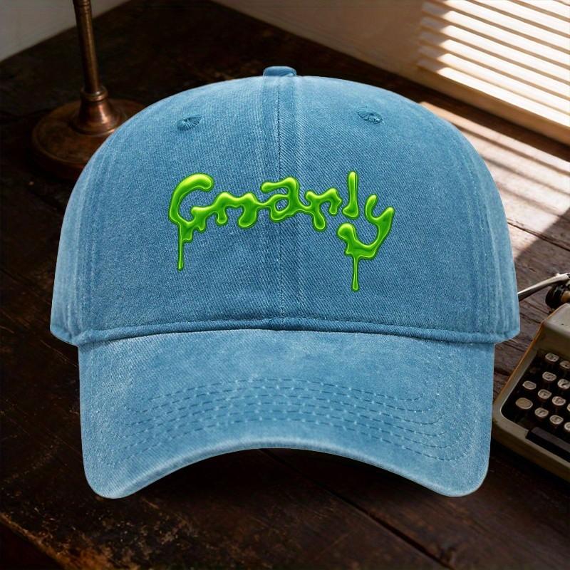 Gnarley Washed Baseball Cap Adjustable Cotton Duckbill Hat for Streetwear Outdoor Sports Unisex