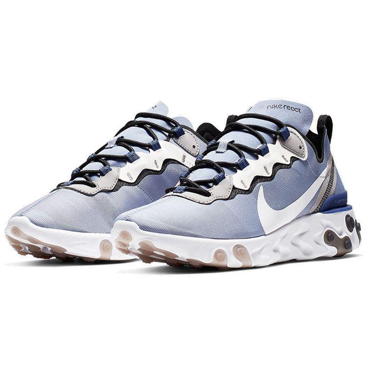 Nike Кроссовки унисекс React Element 55 Indigo Fog Blue White-Mystic-Navy-Half Blue BQ6166-402