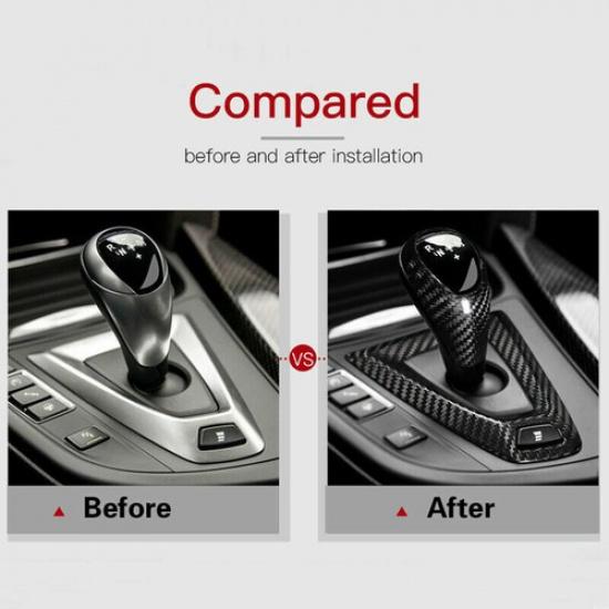 Carbon Fiber Car Gear Shift Knob Cover Base Cover for BMW M3 F80 M4 F82 LHD