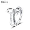 Lindon Classic Copper Alloy Zircon Ring Ladies Jewelry Wedding Promise Party Gift