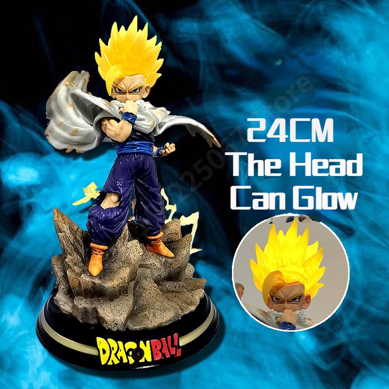 Anime Drogan Boll Figure Son Gohan With Led Light Pvc Action Figures Super Saiyan Gk Statue Collection Model Toys For Children