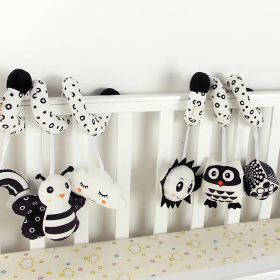 Погремушка для кроватки в мультяшной форме, сенсорное обучение, мягкая детская кроватка, подвесная погремушка для новорожденных