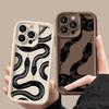 Black Snake Print Phone Case For iPhone 16 15 14 Pro Max 13 12 11 XS X XR 7 8 Plus SE 2022 Shockproof Candy Soft Silicone Cover