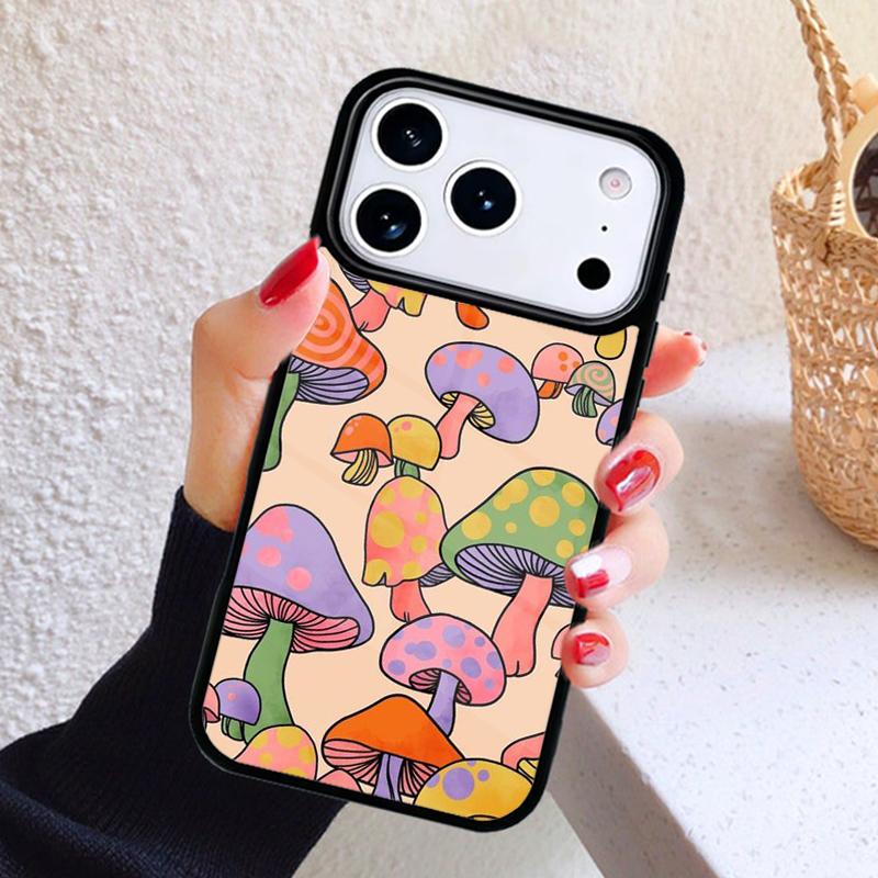 Психоделический коллаж из грибов для чехла на телефон iPhone 17 Air 16 15 14 13 12 11 Pro Max Plus