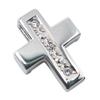 Cross Pendant Top 14 White Gold/diamond Cross 1.2g Women Used